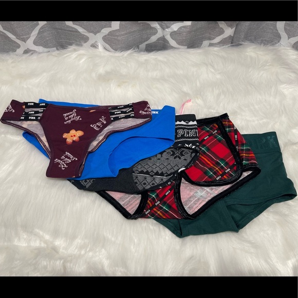 NWT 5-Pack X-Small PINK By Victoria’s Secret Assorted Panties In Various Colors - Picture 1 of 12